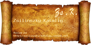 Zsilinszky Katalin névjegykártya