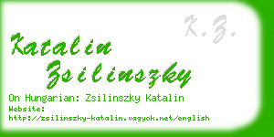 katalin zsilinszky business card